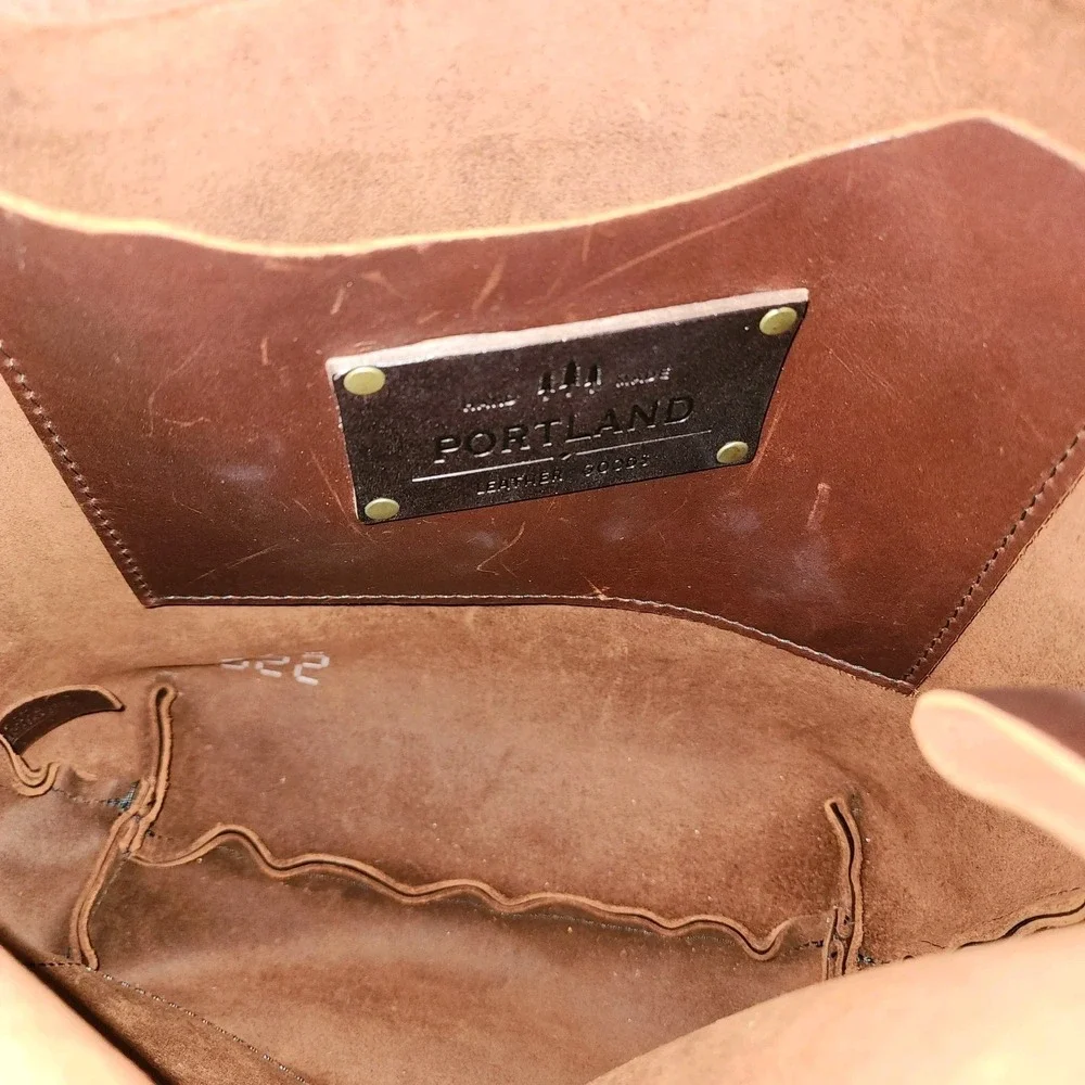 Portland Leather Goods S Zip Tote Brown Full Grain Leather Quiet Luxury